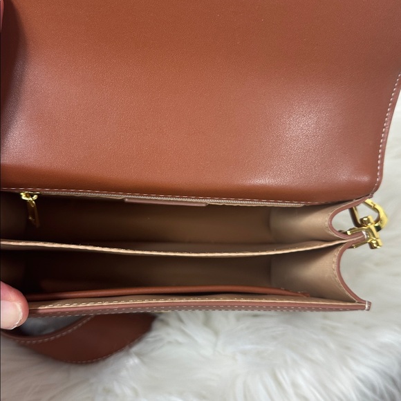 JW PEI Mini Flap Crossbody Beige Canvas & Vegan Camel Leather Trim Bag NWOT - Picture 13 of 15